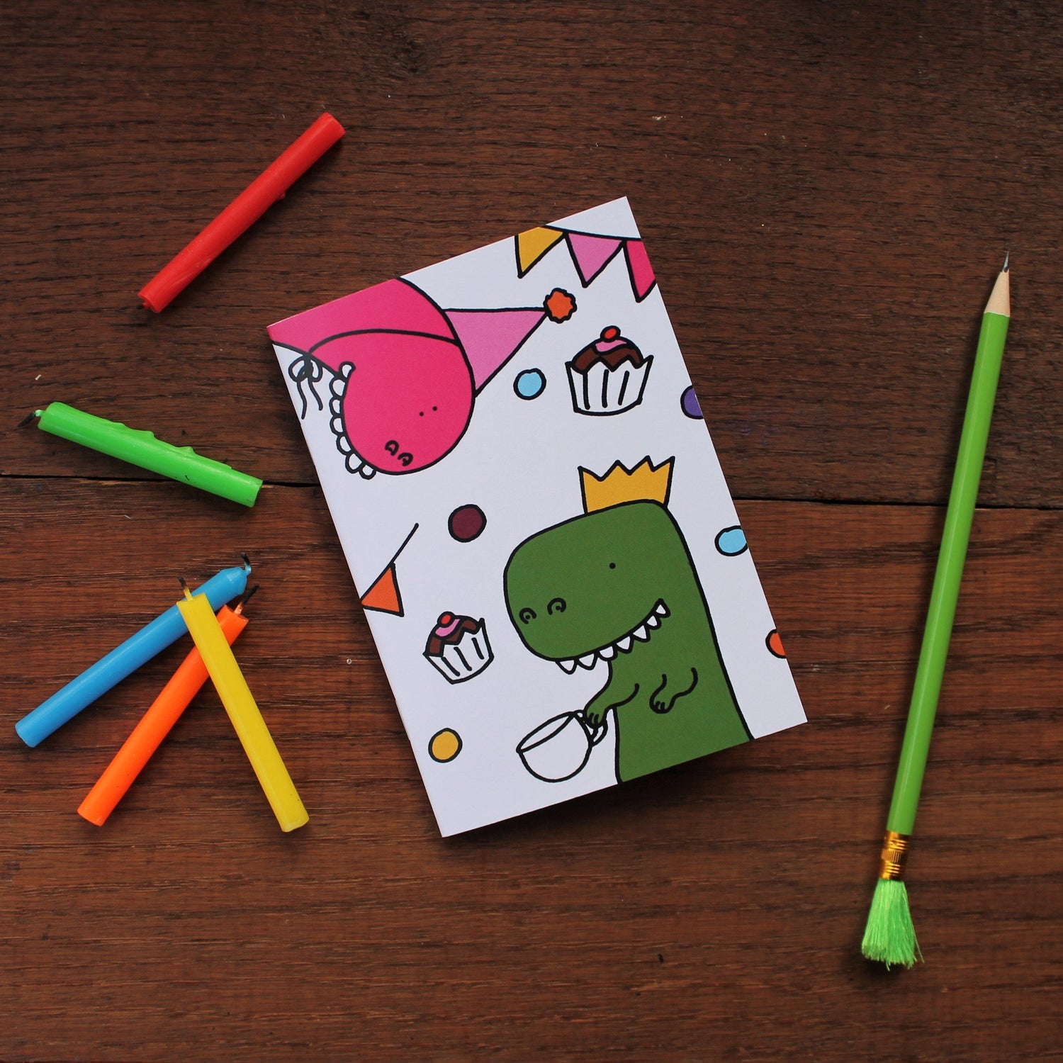 dinosaur party note book by Laura Lee Designs