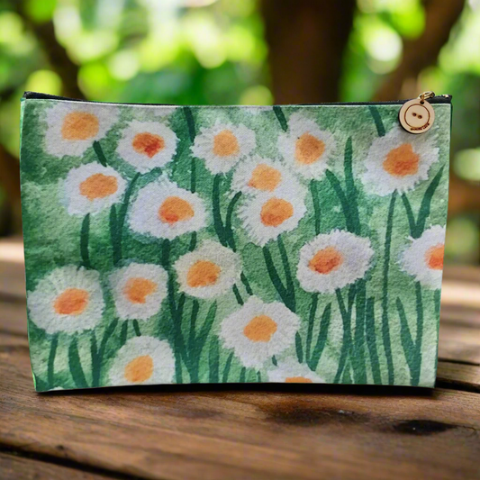 Daisies pouch Laura Lee Designs