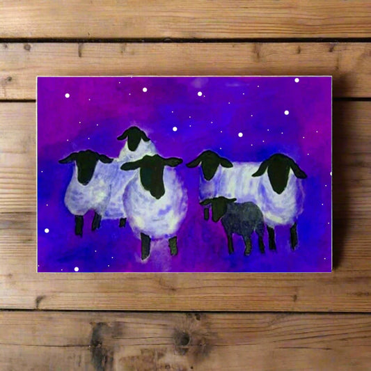 Galaxy Sheep Birthday Greetings Card Laura Lee Designs