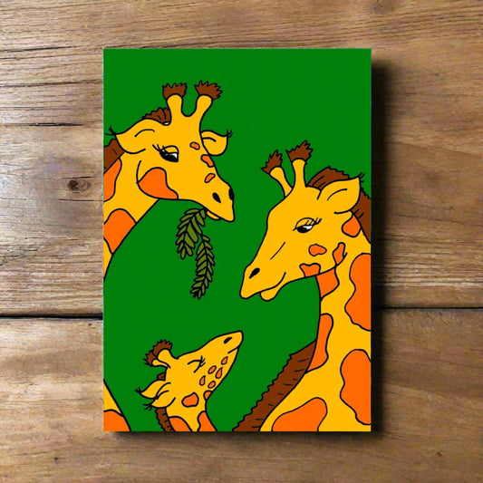 Colourful Giraffe  Birthday Greetings Card Laura Lee Designs
