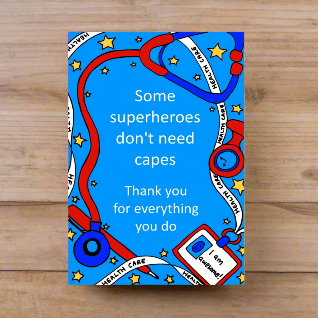 Healthcare worker thank you card