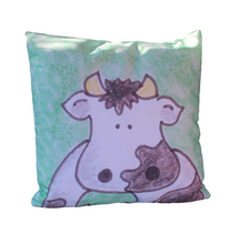 Load image into Gallery viewer, Cow Cushion - Farmyard - Watercolour - Pillow