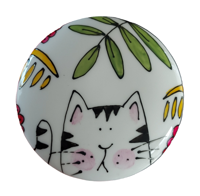 Cat trinket box Laura Lee Designs 