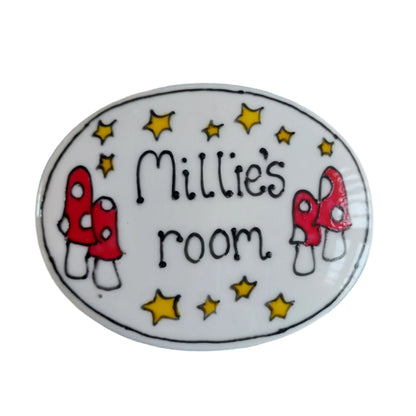 Millie door name plaque