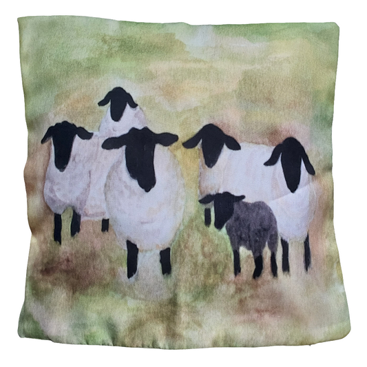 Suffolk sheep cushion cover Laura Lee Designs 