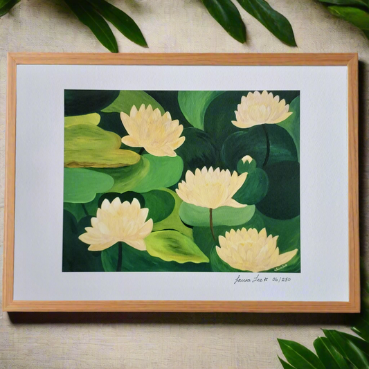 Limited Edition waterlilies print Laura Lee