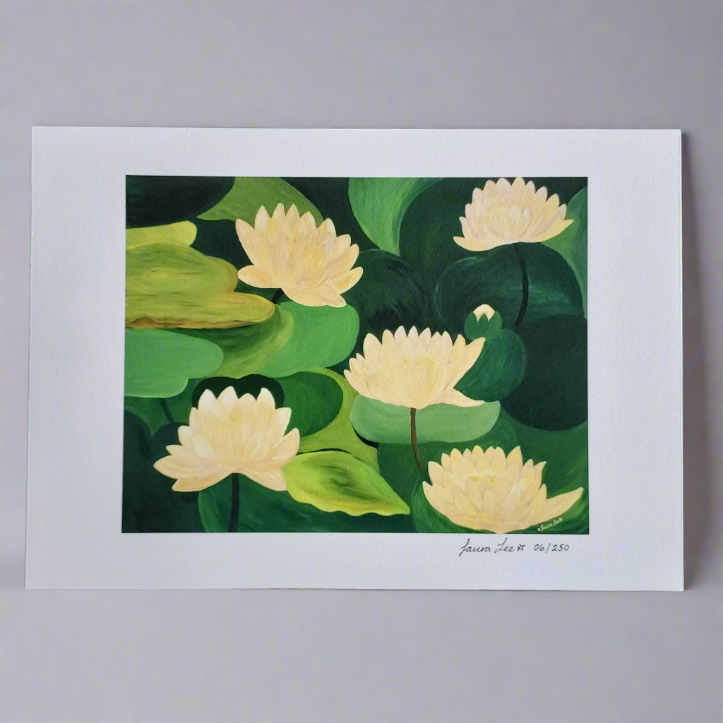 Waterlilies by Laura Lee Giclee print