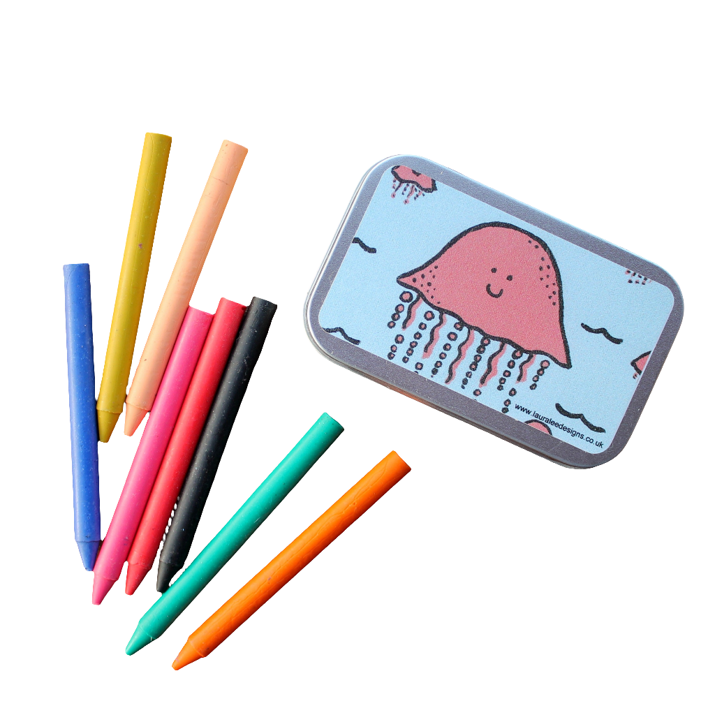 Laura Lee Designs Jellyfish Crayon Tin