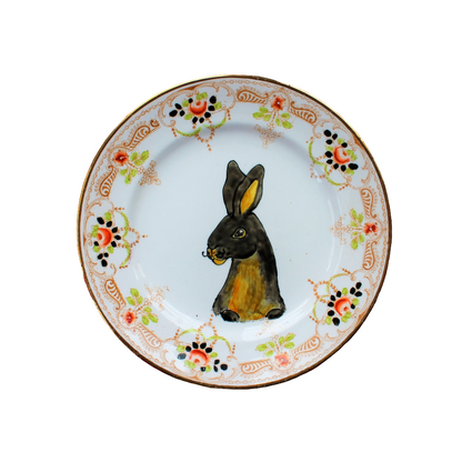 Black rex rabbit wall plate Laura Lee Designs