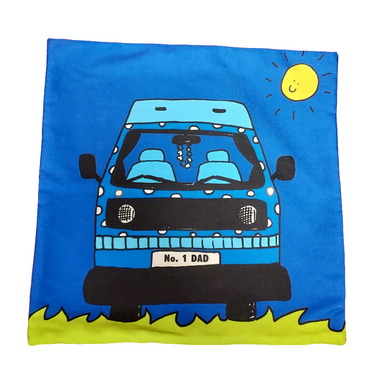 No.1 Dad Campervan Cushion - Camper Van