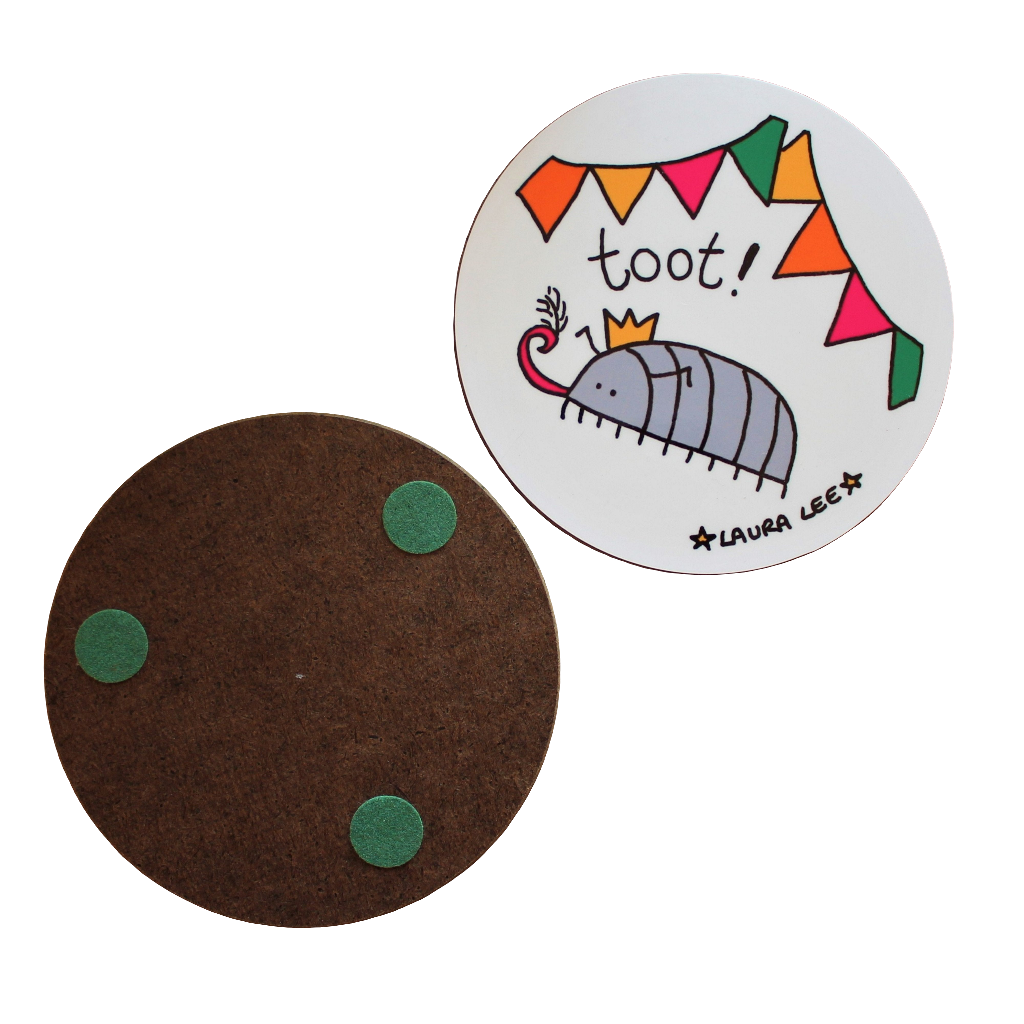 Toot! Cyril Coaster - Limited Edition - Party - Woodlouse - Wooden - Entomology