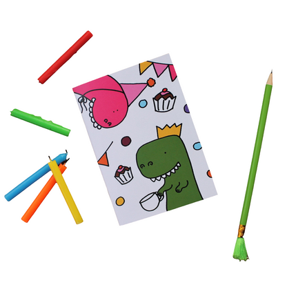 Dinosaur tea party note book Laura Lee