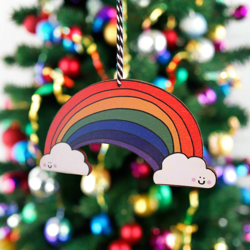 Rainbow Christmas Tree Decoration Laura Lee Designs