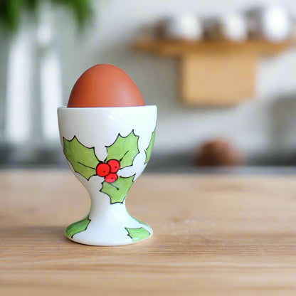 Holly & Berries footed egg cup