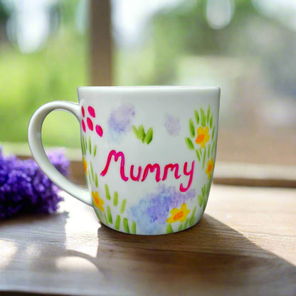 Laura Lee Mummy meadow flowers mug