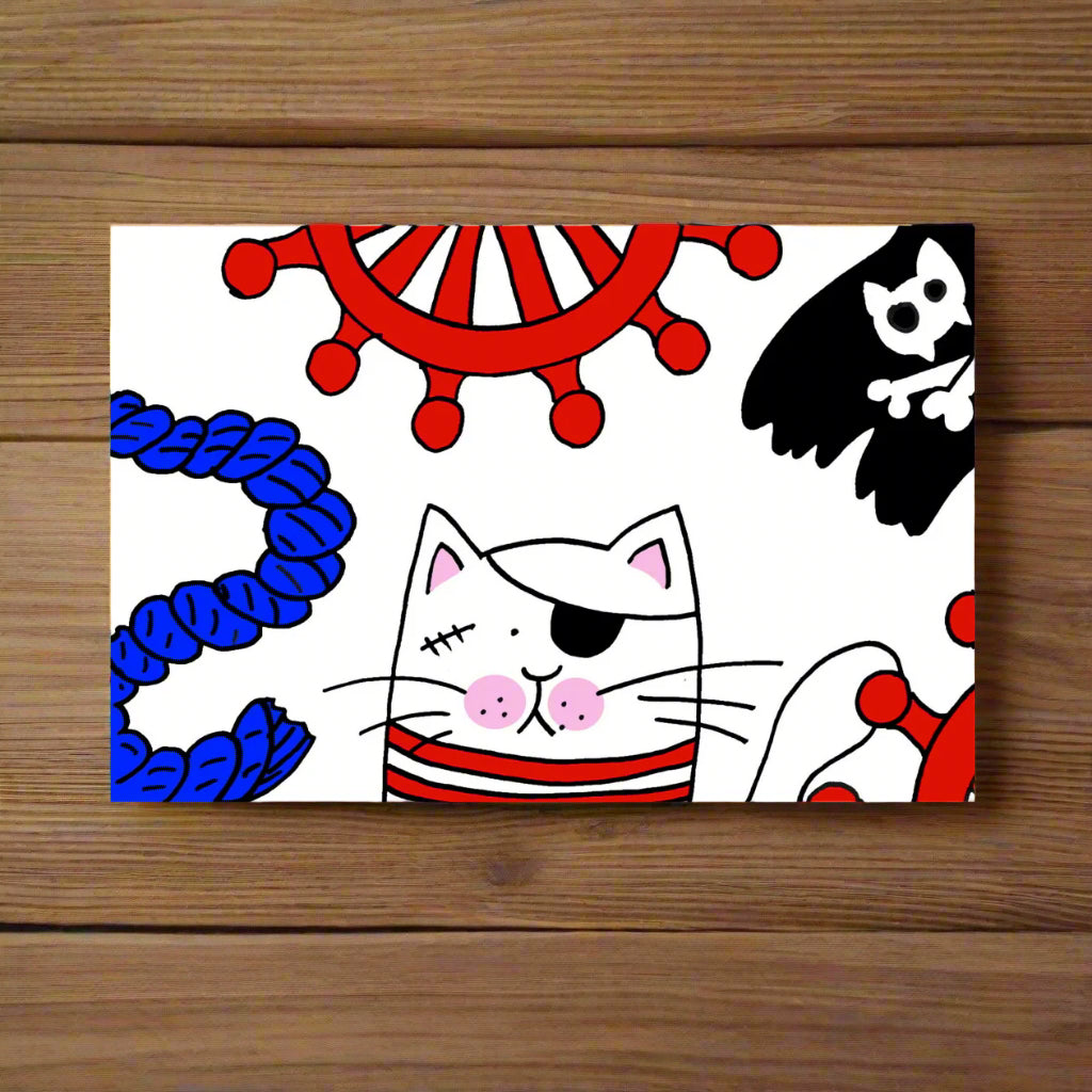 Laura Lee pirate cat card