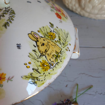 The vintage pimp bunny bowl by Laura Lee Designs 