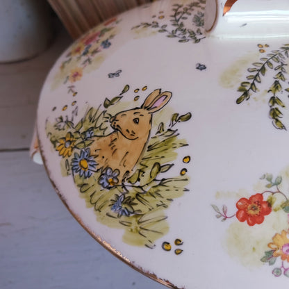 The vintage pimp bunny bowl by Laura Lee Designs 