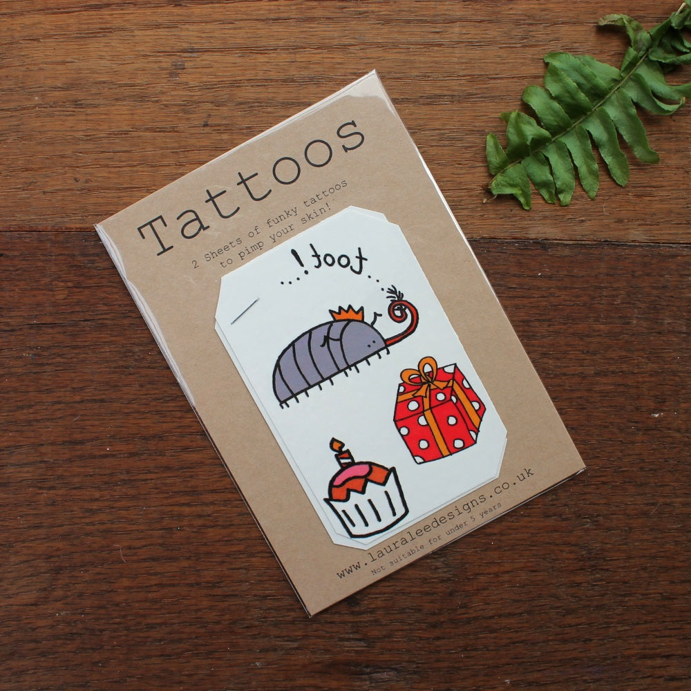 Cute Limited Edition Party Cyril The Woodlouse Tattoos Laura Lee Designs