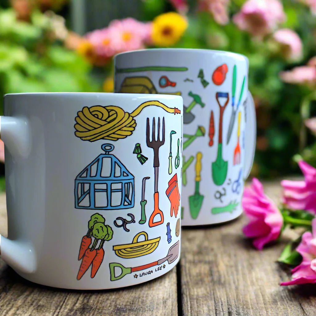 Laura Lee Designs Printed Gardening Childrens Mug GIft