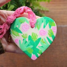 Load image into Gallery viewer, Roses and ferns heart by Laura lee designs Cornwall